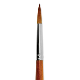 Silver Brush Golden Natural Brush - Round, Short Handle, Size 8