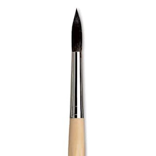 Da Vinci Petit Gris Pur Blue Squirrel Brush - Round, Short Handle, Size 12