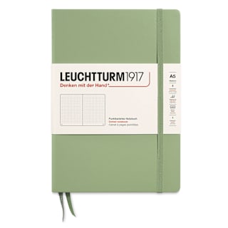 Leuchtturm1917 Dotted Hardbound Notebook - Sage, 5-3/4" x 8-1/4"
