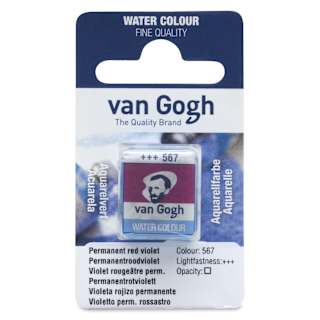Van Gogh Watercolor Half Pan - Permanent Red Violet