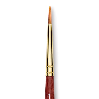 Grumbacher Goldenedge Brush - Round, Short Handle, Size 1