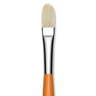 Isabey Chungking Interlocking Bristle Brush - Filbert, Long Handle, Size 8
