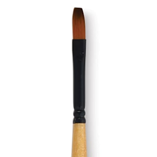 Dynasty Black Gold Brush - Flat, Long Handle, Size 1