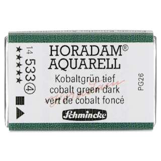 Schmincke Horadam Aquarell Watercolor - Cobalt Green Dark, Full Pan
