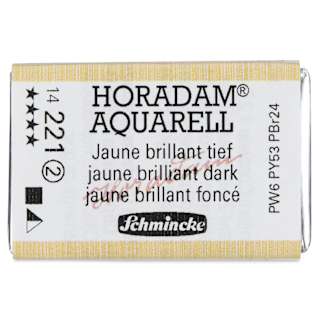 Schmincke Horadam Aquarell Watercolor - Jaune Brilliant Dark, Full Pan