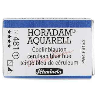 Schmincke Horadam Aquarell Watercolor - Cerulean Blue Hue, Full Pan