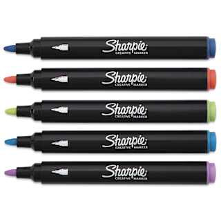 Sharpie Creative Acrylic Markers - Set of 5, Earth Tones Glowing Tropics, Bullet Tip
