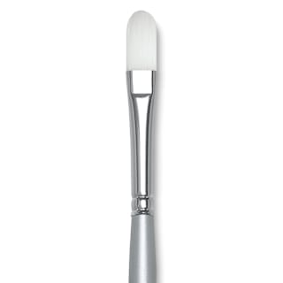 Silver Brush Silverwhite Synthetic Brush - Filbert, Long Handle, Size 4