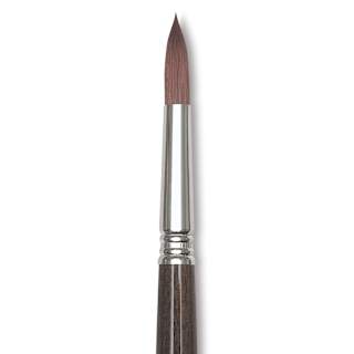 Escoda Primera Teijin Synthetic Brush - Round, Long Handle, Size 3/0