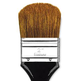 Dynasty Red-Letter Brush - Bristle/Ox Oval, Long Handle, Size 2