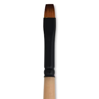 Dynasty Black Gold Brush - Chisel Blender, Short Handle, Size 8