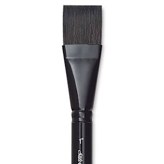 Silver Brush Black Velvet Brush - Square Wash, Size 1"