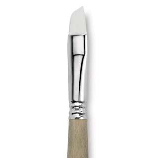 Escoda Perla Toray White Synthetic Brush - Angular, Short Handle, Size 14