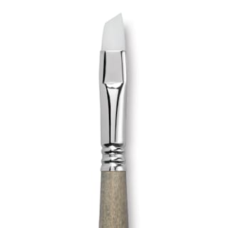 Escoda Perla Toray White Synthetic Brush - Angular, Short Handle, Size 10