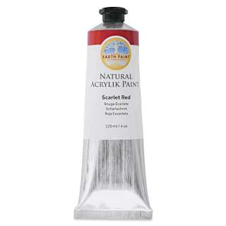 Natural Earth Paint Natural Acrylik Paint - Scarlet Red, 120 ml tube