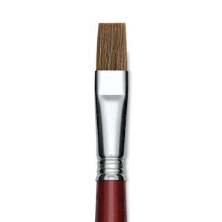 Escoda Bravo Light Ox Hair Brush - Bright, Long Handle, Size 16