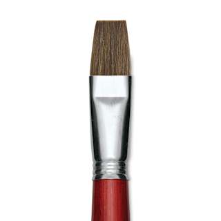 Escoda Bravo Light Ox Hair Brush - Bright, Long Handle, Size 22