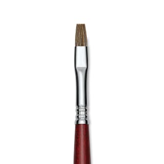 Escoda Bravo Light Ox Hair Brush - Bright, Long Handle, Size 8
