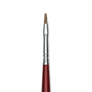 Escoda Bravo Light Ox Hair Brush - Bright, Long Handle, Size 2