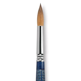 Escoda Optimo Kolinsky Sable Brush - Pointed Round, Long Handle, Size 14