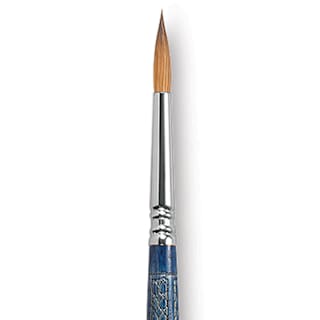 Escoda Optimo Kolinsky Sable Brush - Pointed Round, Long Handle, Size 6