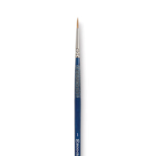 Escoda Optimo Kolinsky Sable Brush - Pointed Round, Long Handle, Size 1