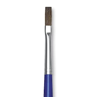Blick Scholastic Red Sable Brush - Flat, Long Handle, Size 6