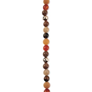John Bead Solar System Glass Bead Strand - Sun, 7", 8 mm Dia.