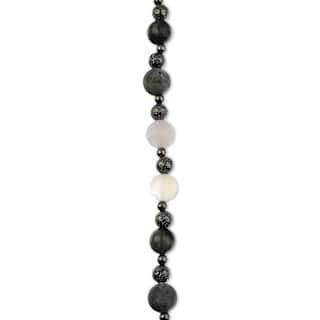 John Bead Solar System Glass Bead Strand - Moon, 7", 10 mm Dia.