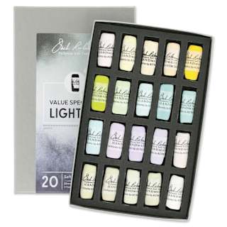 Richeson Soft Handrolled Pastels - Lights 5, Set of 20