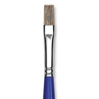 Blick Scholastic Ox Hair Brush - Bright, Long Handle, Size 12