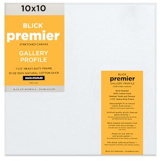 Blick Premier Stretched Cotton Canvas - Gallery Profile, Back-Stapled, 10" x 10"