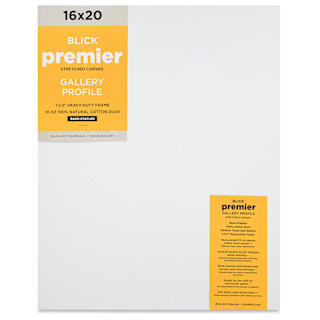 Blick Premier Stretched Cotton Canvas - Gallery Profile, Back-Stapled, 16" x 20"