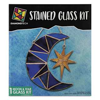 Diamond Tech Stained Glass Kit - Moon & Star