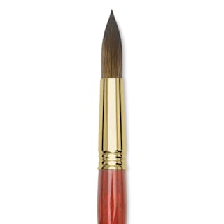 Blick Master Kolinsky Sable Brush - Pointed Round, Short Handle, Size 18