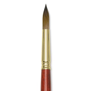 Blick Master Kolinsky Sable Brush - Pointed Round, Short Handle, Size 14