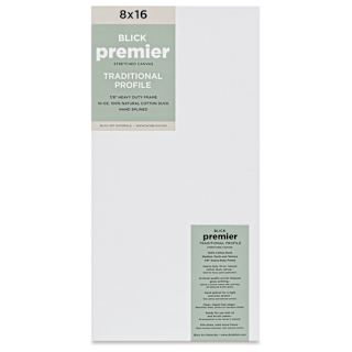 Blick Premier Stretched Cotton Canvas - Traditional Profile, Splined, 8" x 16"