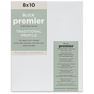 Blick Premier Stretched Cotton Canvas - Traditional Profile, Splined, 8" x 10"