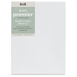 Blick Premier Stretched Cotton Canvas - Traditional Profile, Splined, 6" x 8"