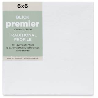 Blick Premier Stretched Cotton Canvas - Traditional Profile, Splined, 6" x 6"