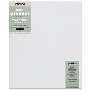 Blick Premier Stretched Cotton Canvas - Traditional Profile, Back-Stapled, 20" x 24"