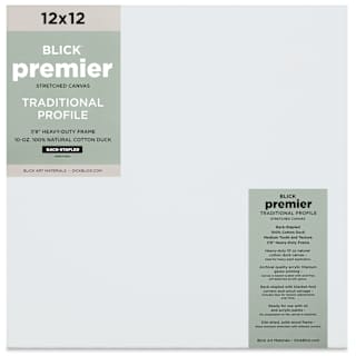 Blick Premier Stretched Cotton Canvas - Traditional Profile, Back-Stapled, 12" x 12"
