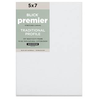 Blick Premier Stretched Cotton Canvas - Traditional Profile, Back-Stapled, 5" x 7"