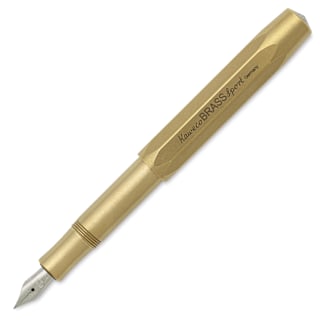 Kaweco Brass Sport Fountain Pen - Extra Fine Nib, Blue Ink