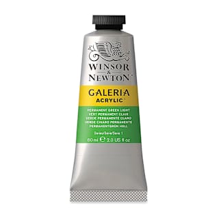 Winsor & Newton Galeria Flow Acrylics - Permanent Green Light, 60 ml tube