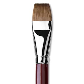 Da Vinci Kolinsky Red Oil Sable Brush - Bright, Long Handle, Size 22