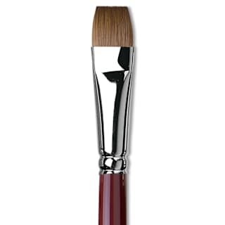 Da Vinci Kolinsky Red Oil Sable Brush - Bright, Long Handle, Size 14