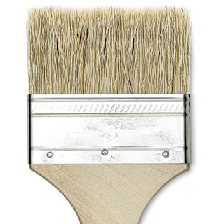 Blick Economy White Bristle Brush - Gesso, 3"