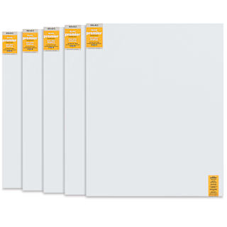 Blick Premier Stretched Cotton Canvas - Gallery Profile, Back-Stapled, 48" x 60", Pkg of 5