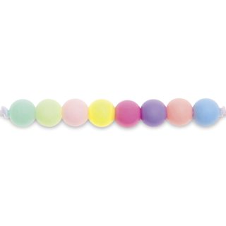 Rico Design Itoshii Plastic Beads - Pkg of 80, Rainbow Pastel, 6 mm Dia.